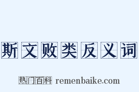 斯文败类反义词是什么意思的图片
